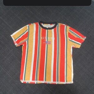Vintage  Guess  Multicolor Striped T-Shirt